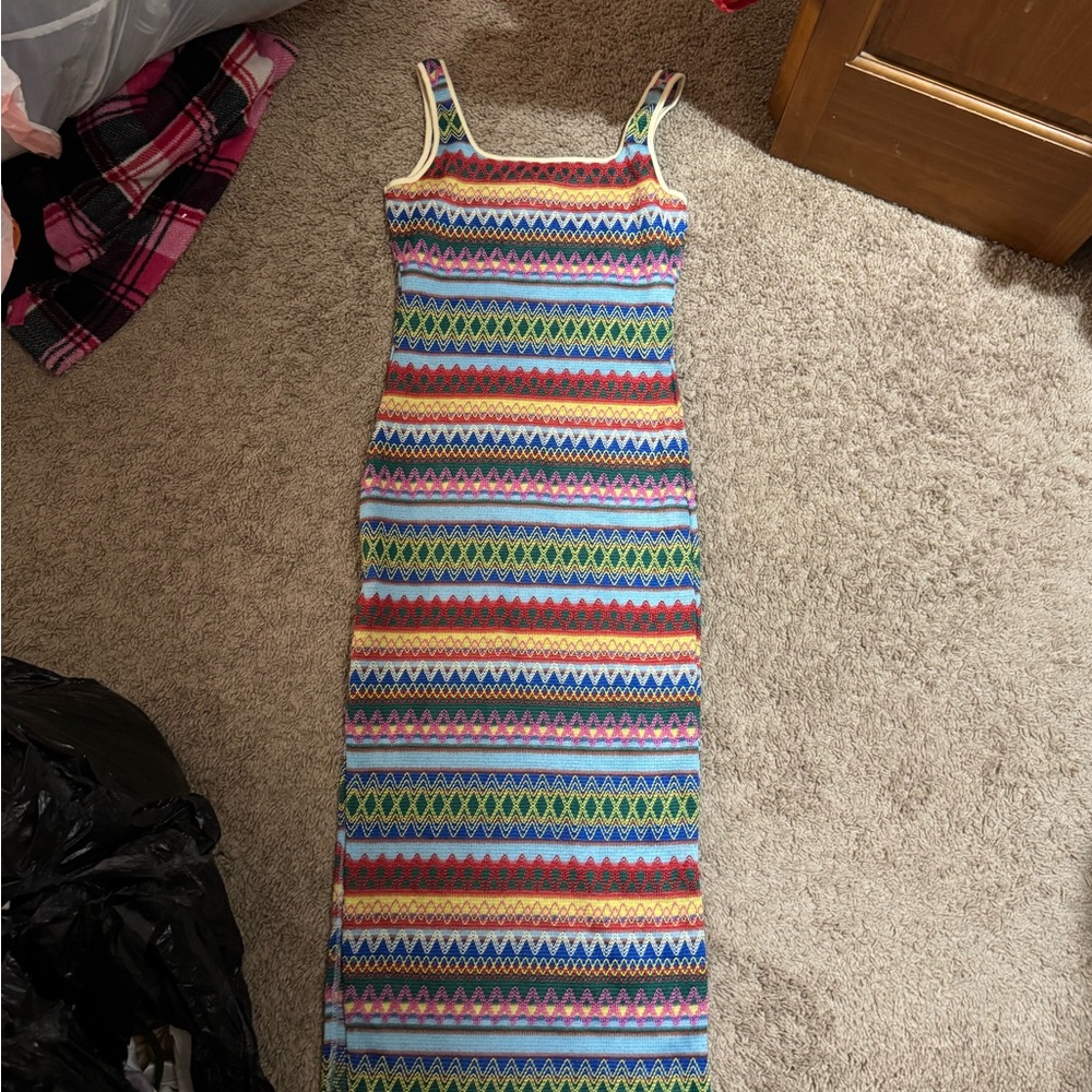 SHEIN Colorful Patterned Maxi Dress